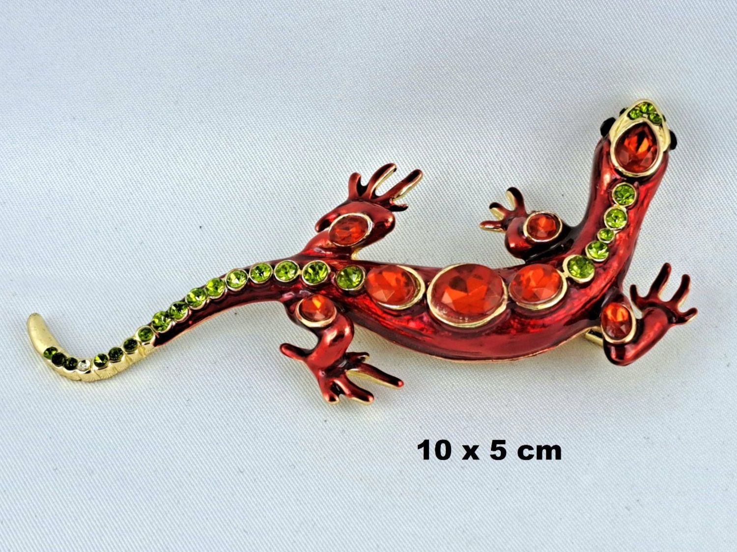 Broches & Aiguilles: Brosche - EIDECHSE mit Glitzersteinen - Neu - 10x5cm – Neuf avec emballage d'origine à Grenchen par Yamahwildstar16