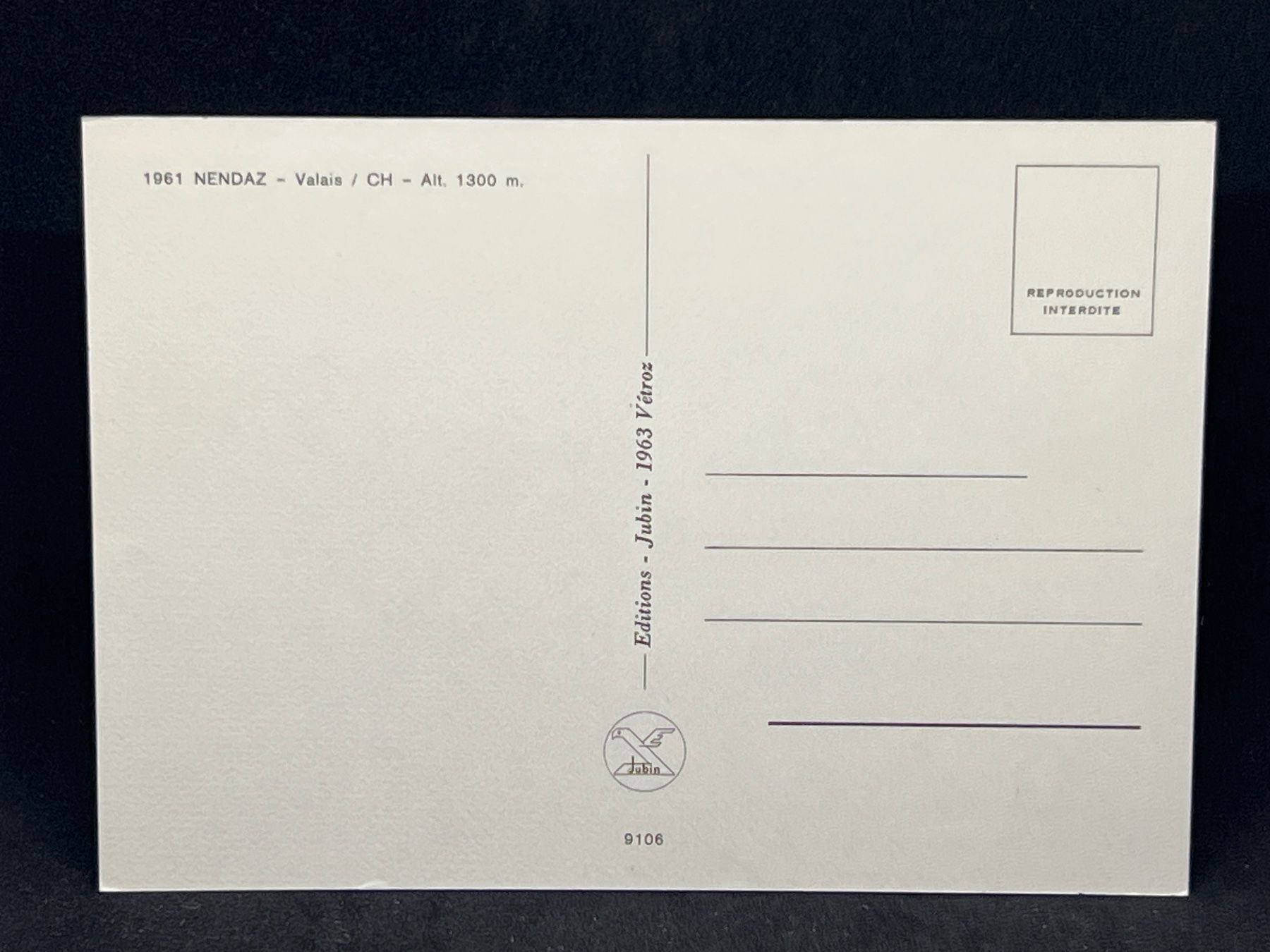 Cartoline postali: Nendaz - Valais / CH - Alt. 1300m – Usato da Widnau venduto da Brusi9 1
