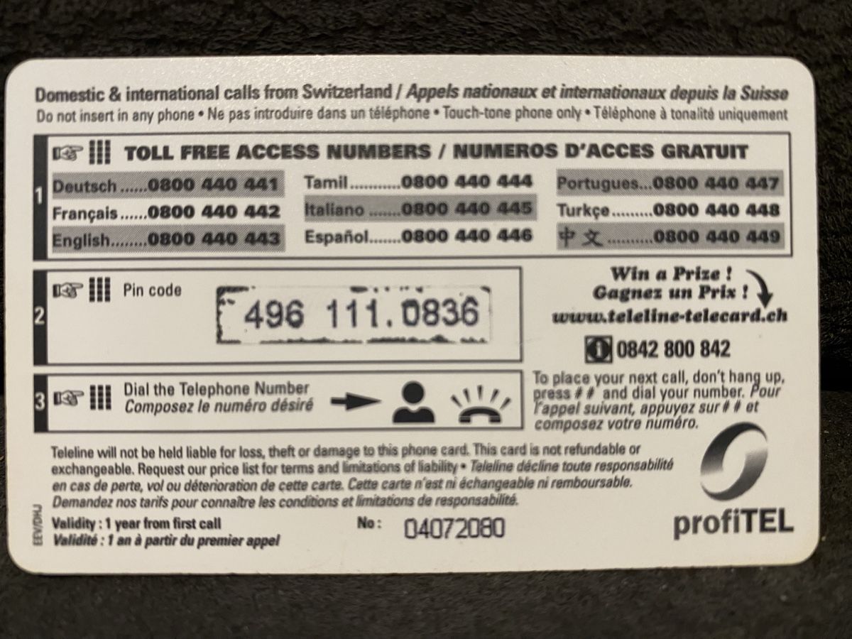 Telefon- & Taxkarten: Teleline – Gebraucht aus Lausanne von babacard10 1