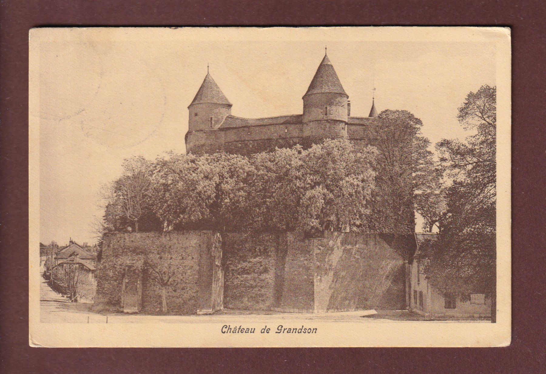 Cartoline postali: Château de GRANDSON - 1908 – Usato da Pully venduto da nicecards
