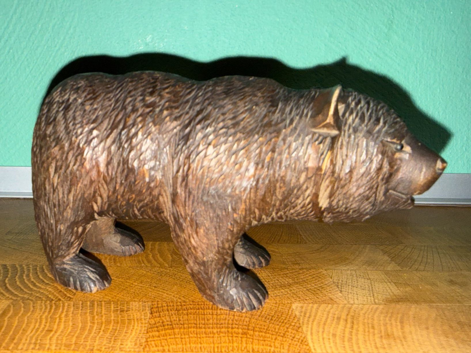 Statuette: Bär Holz  hangeschnitzt  Tierfigur – Usato da Subingen venduto da ArtBead 1