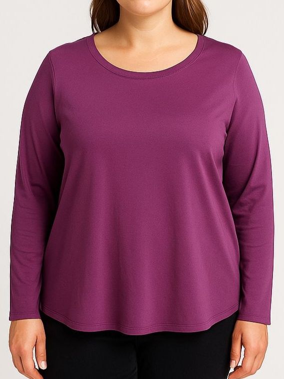 T-shirts: nr 51 Basic Longsleeve Gr L  42 Beere Violett weich rundhals – D'occasion à Vinelz par sonnenmond77