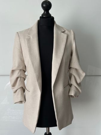 Blazer mit gerafften Ärmeln