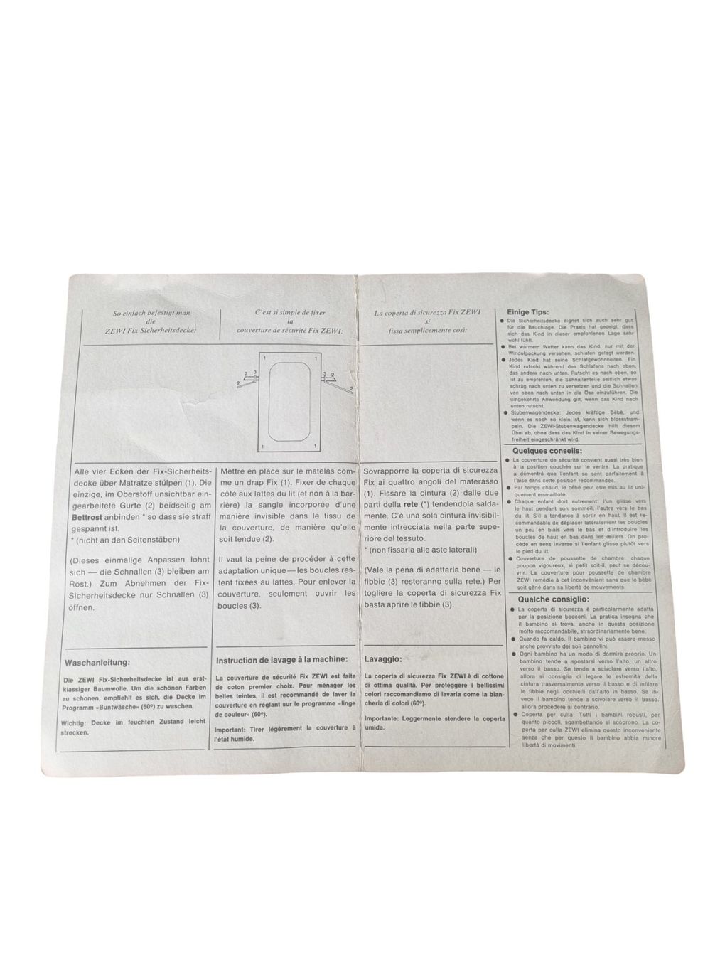 Zewi Coperte: ZEWI Fix-Sicherheitsdecke – Usato da Wangen b. Olten venduto da Restwert_Wangen 5