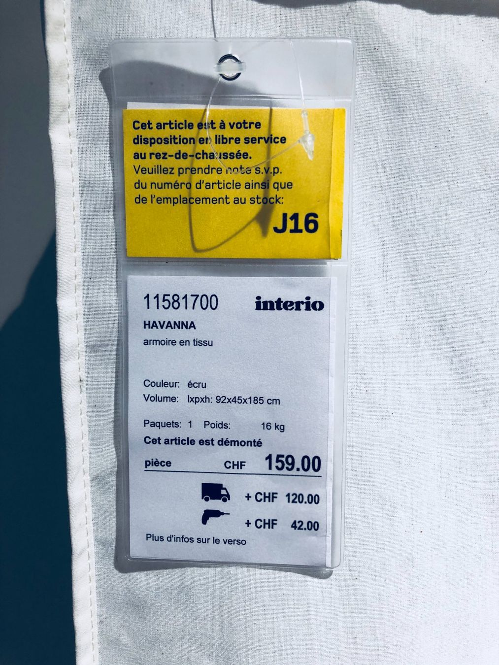 Interio Armadi: Interio Armoire en tissu "Havanna" – Nuovo (secondo la descrizione) da Lausanne venduto da ipanema23 2