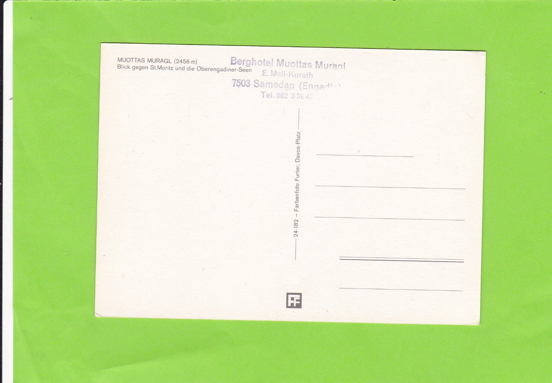 Cartes postales: Blick gegen Oberengadiner Seen – D'occasion à St. Peterzell par neckertal 1