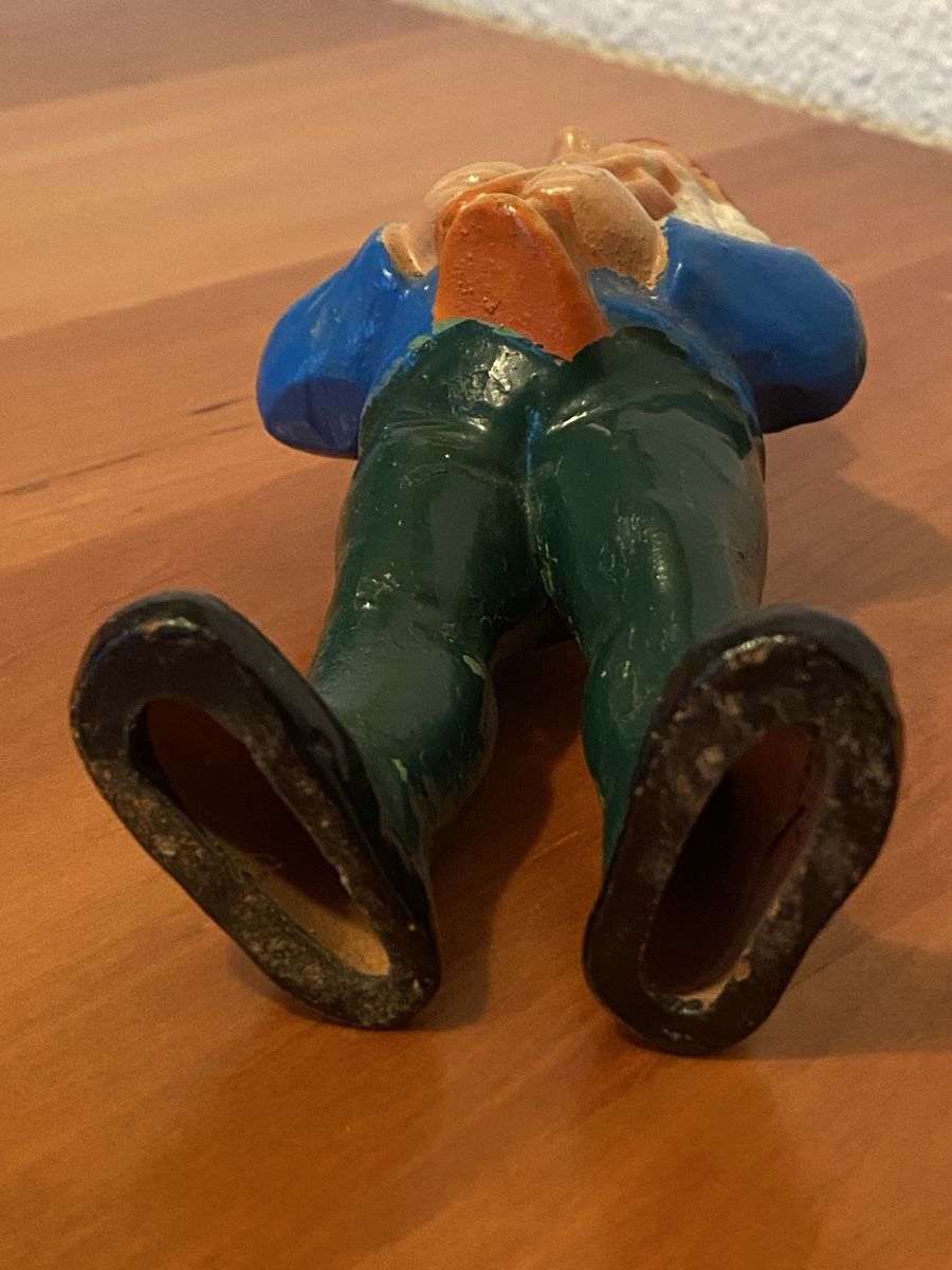 Statuette: Alter charmanter Gartenzwerg mit Trompete - Vintage – Usato da Rüti ZH venduto da Weder2 5