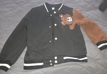 Coole Übergangs Jacke mit Teddybär gr. 140 (10 y)