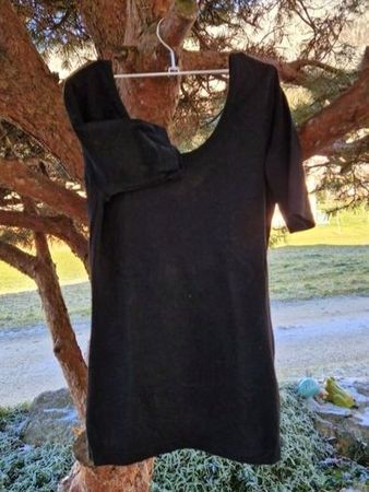 Top H&M dreiviertel Arm/eng/tiefer Rückenausschnitt,Gr.S