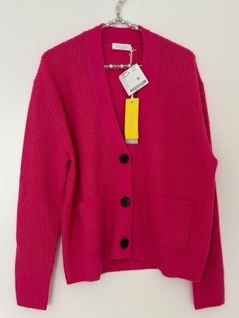Pinke Strickjacke, Pauline Gr. L,100% Wolle, Neu mit Etikett