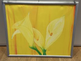 Grosses gemaltes Bild auf Leinwand Blume