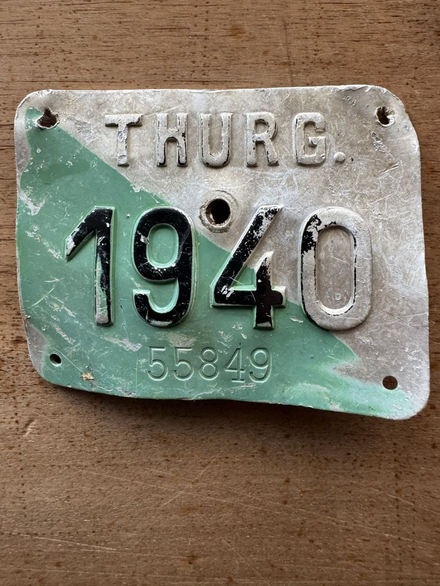 Ecriteaux: alte Velonummer TG – Défectueux à Uetliburg SG par YALE