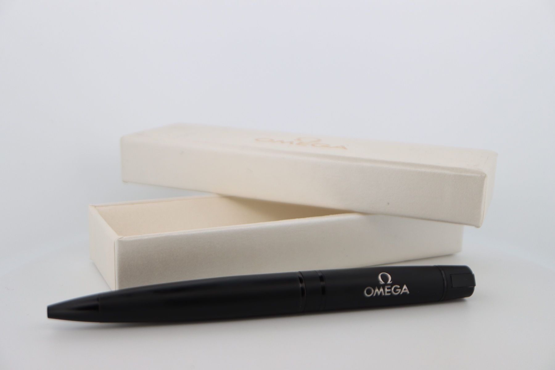 Penna & Evidenziatori: Omega Kugelschreiber Schwarz mit Box Original Werbestift – Usato da Zürich venduto da KE-Sales