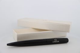 Omega Kugelschreiber Schwarz mit Box Original Werbestift