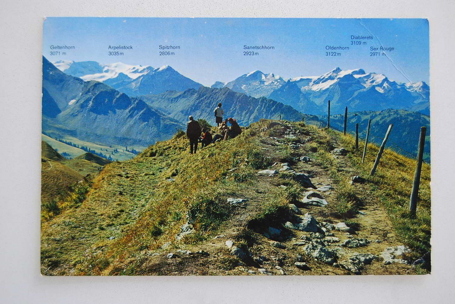 Cartoline postali: AK Rinderberg, Gandlauenengrat – Usato da Rüfenacht BE venduto da Toro06