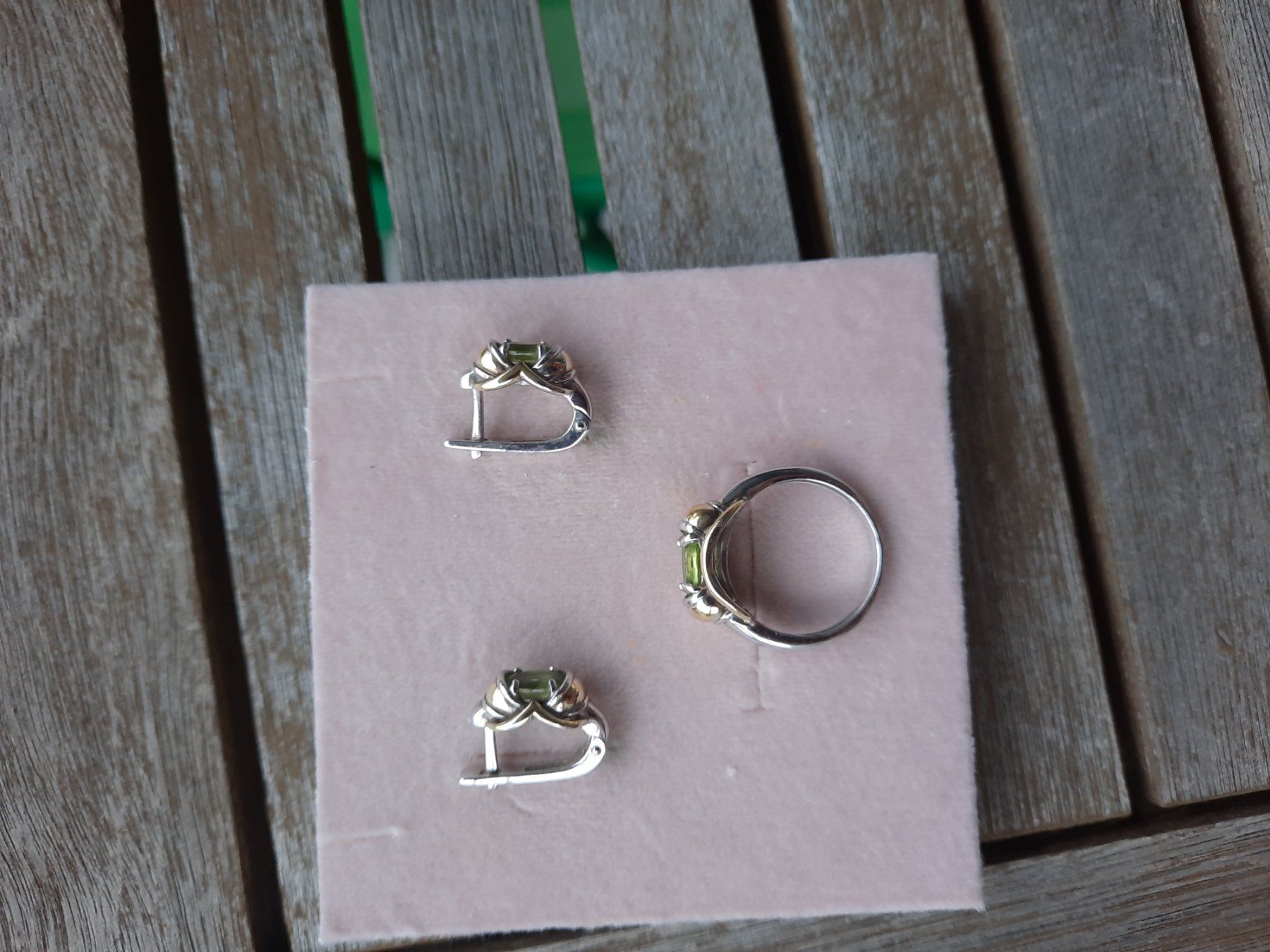 Orecchini pendenti & Orecchini a lobo: Silber Ring mit Peridot – Usato da Winterthur venduto da Natastar 5