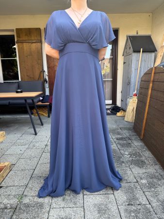 Brautschön Abendkleid Gr. 44, Blau, Festlich, Hochzeit
