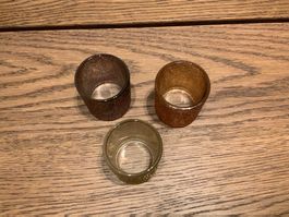 3 Glitzer Windlichter, Teelichtglas, Weihnachten, Deko