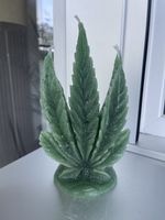 Cannabis Leaf Handmade Deco Candle