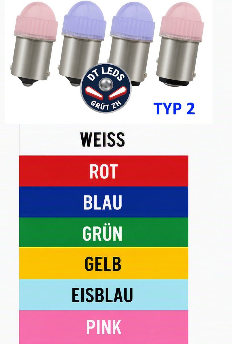 Flipperkästen: 5 X Flipper Flashers BA15S - Verschidene Farben! – Neu und originalverpackt aus Grüt (Gossau ZH) von Seelan 3