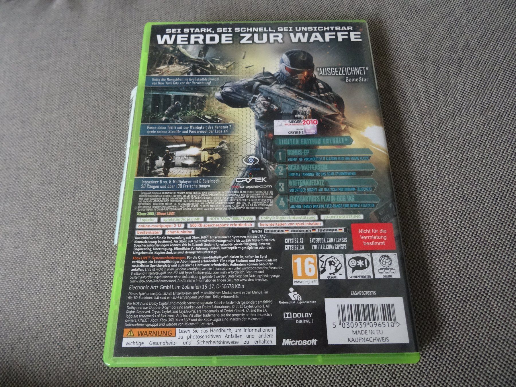 Microsoft Giochi: Crysis 2 XBOX 360 – Usato da Olten venduto da Disc-Ausverkauf 2