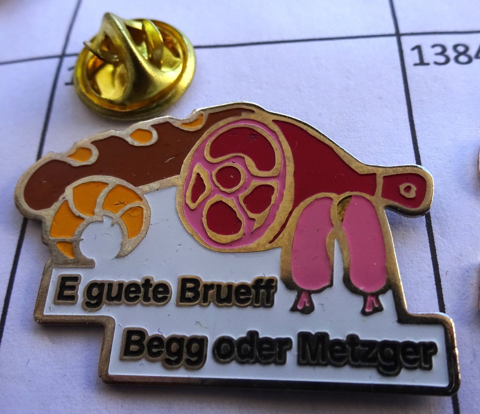 Plaketten & Abzeichen: Pin E gute Brueff Begg oder Metzger – Gebraucht aus Utzenstorf von BUtter81
