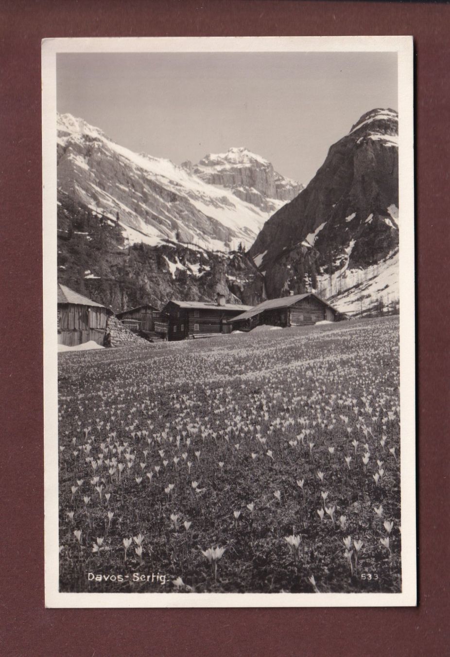 Ansichtskarten: DAVOS - SERTIG - 1938 – Gebraucht aus Pully von nicecards