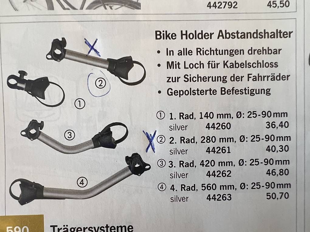 Supporti per biciclette: Fahrradabstandshalter "Thule" – Usato da Saland venduto da Marejo 1
