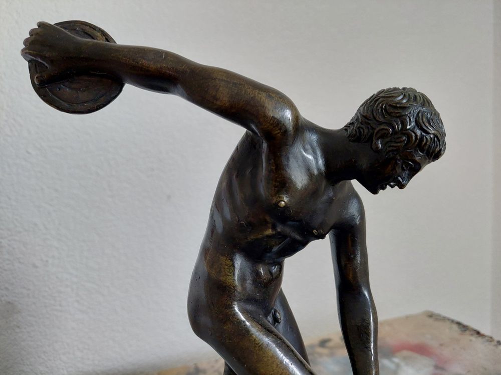Bronzestatue eines Diskuswerfers, griech. Diskobolos (Gebraucht) in ...