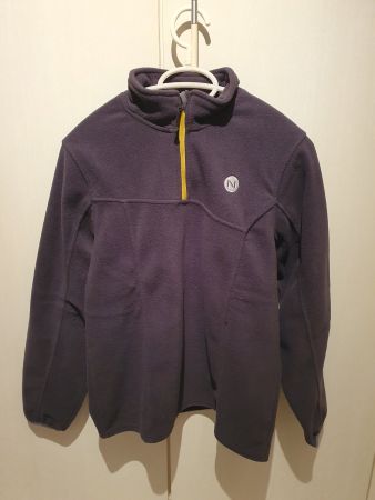 Schwarzer Fleecepullover Grösse S