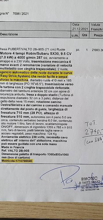 Sgombero neve: Fresa neve – Usato da Bironico venduto da lau_jz7j 4