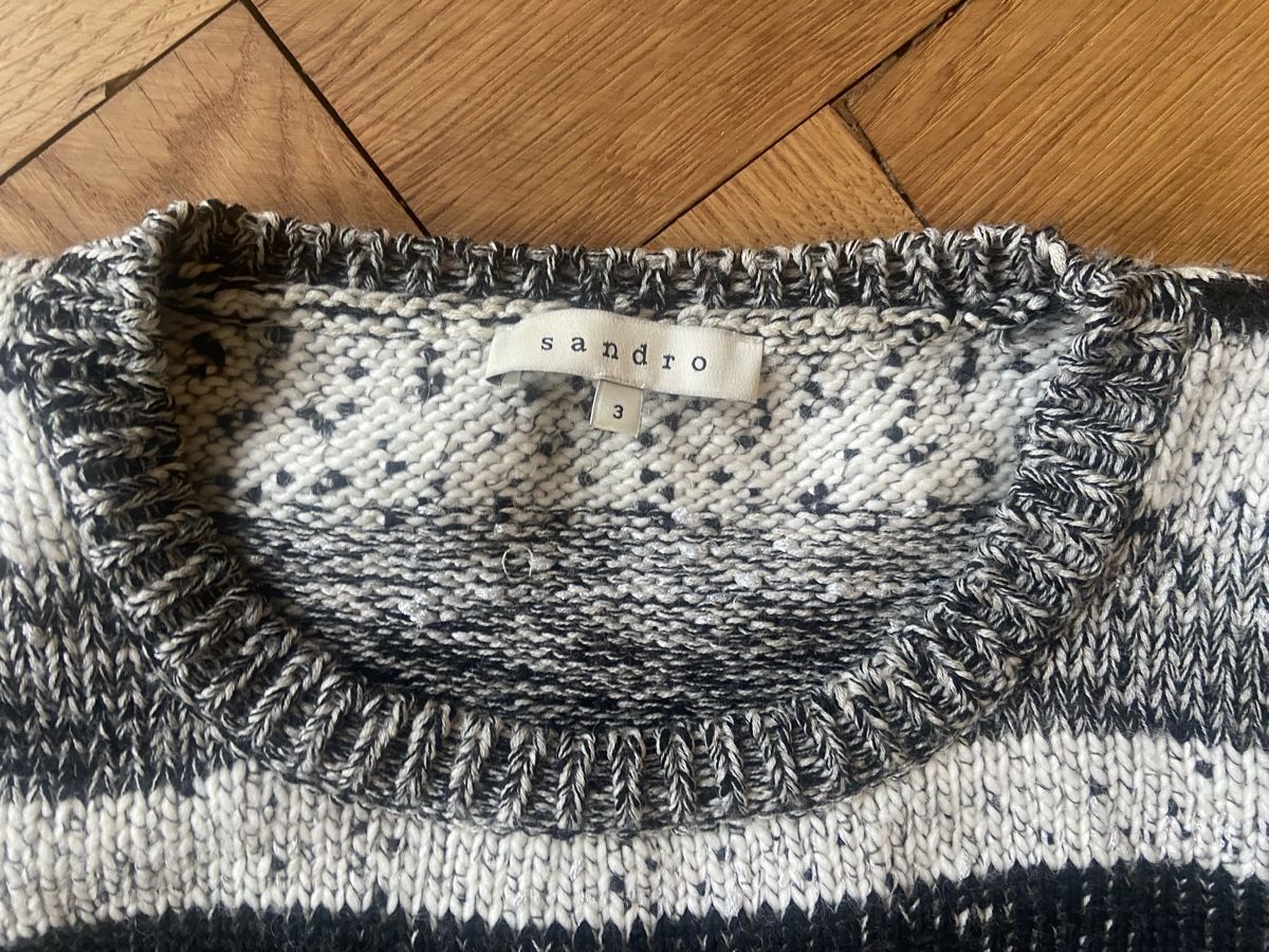 Pullover & Sweatshirts: Sandro Strickpullover, Grösse 3, schwarz-weiss gestreift – Gebraucht aus Zürich von Cilla 1