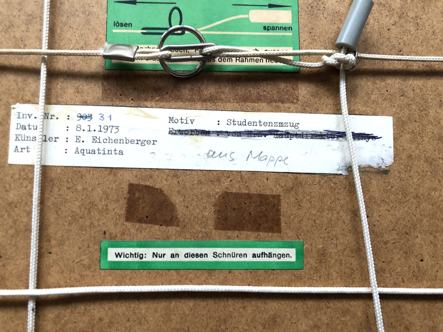 Dipinti: Eugen Eichenberger (1926-2015) - Aquatinta - Studentenumzug – Usato da Schaffhausen venduto da durruti 6