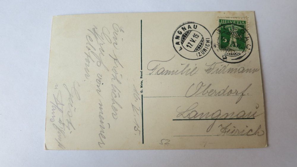 Cartoline postali: Goldau / SZ - mit Rigi - 1915 – Usato da Jona venduto da centumprata 1