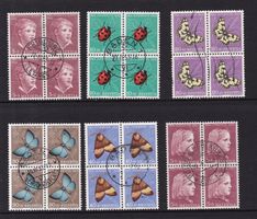 24 Stk. Pro Juventute Viererblocks ab 1952