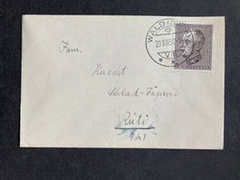 Schweiz 1950 Neujahrsgruss PJ-Briefli 5 Rp WALD (ZÜRICH)