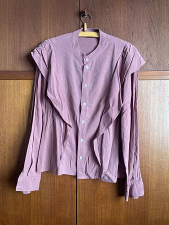 Damen Bluse altrosa Grösse S volantkragen guter Zustand
