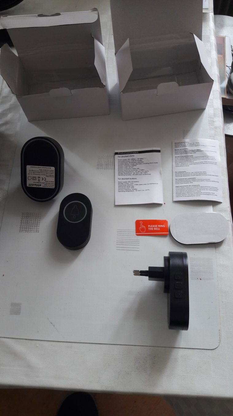 Alarmanlagen: Doppelte drahtlose Türklingel/Sonnette sans fil double – Neu und originalverpackt aus Laufen von Mann455