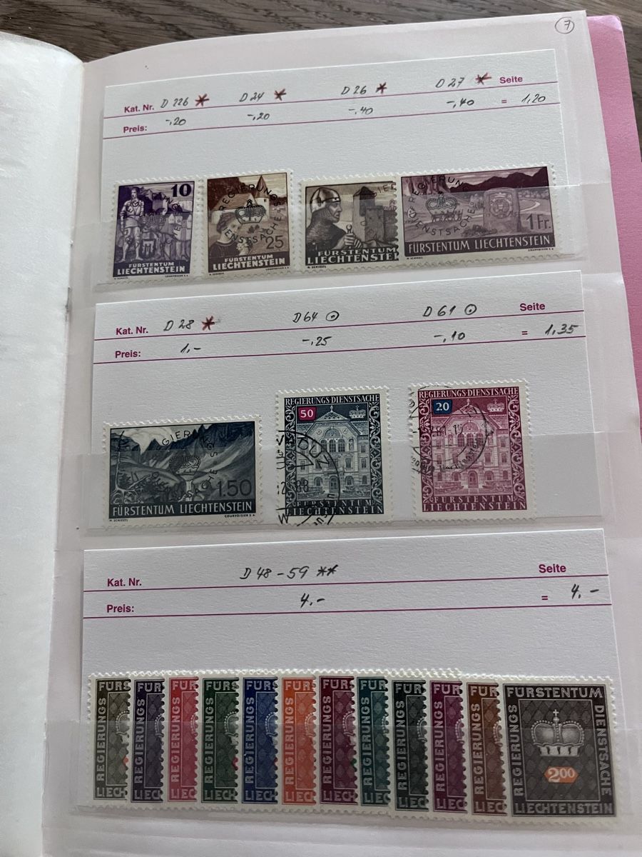 Tutti i francobolli: Briefmarken Auswahlheft Liechtenstein – Usato da Römerswil LU venduto da manuscha_ 7