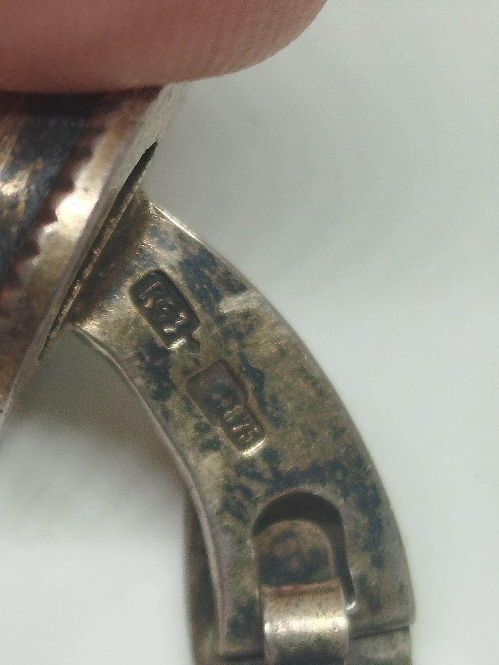 Gemelli: Vintage Manschettenknöpfe, Silber 875 mit Bernstein. – Usato da Rupperswil venduto da Annet.Dann888 5