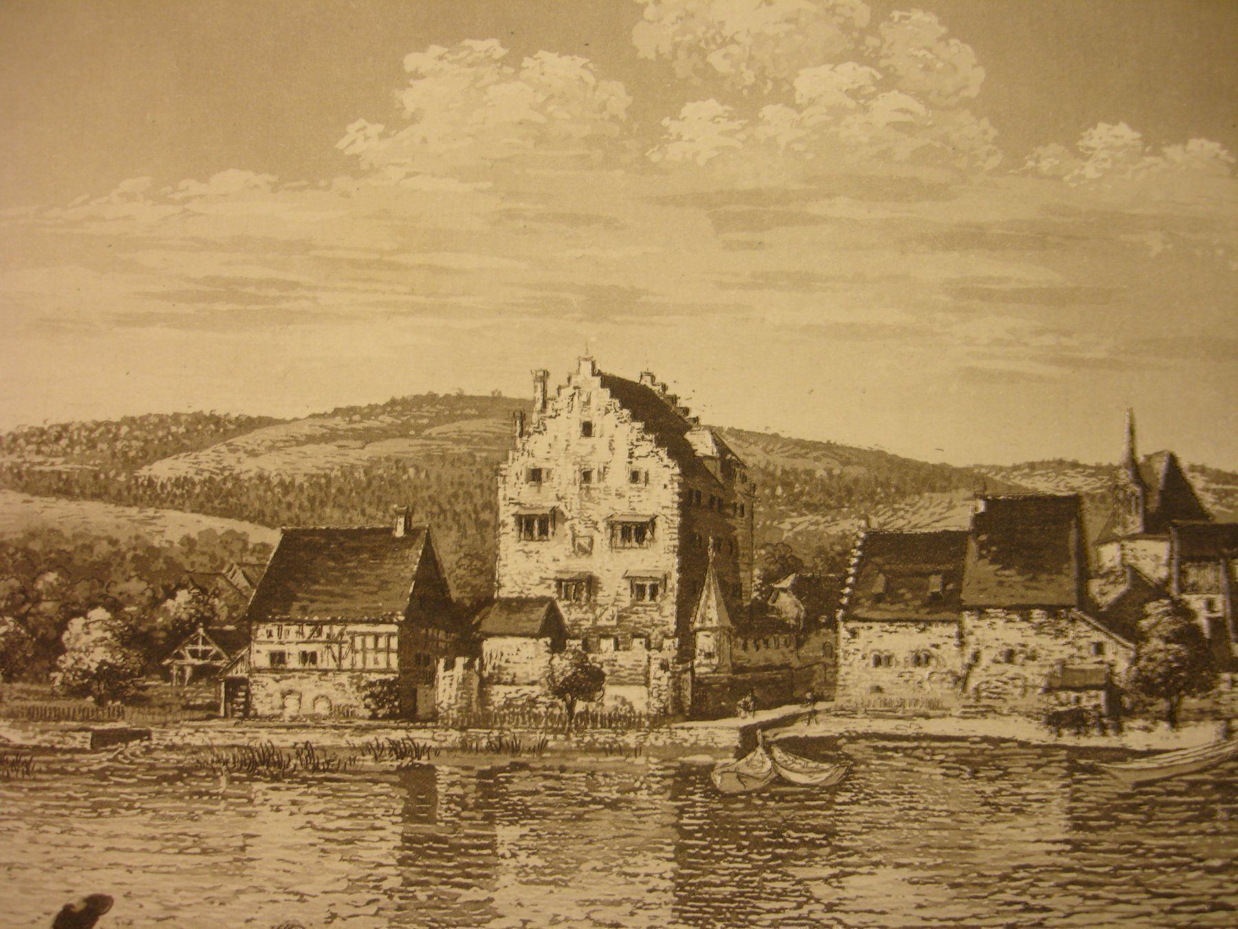Foto & Immagini: GREIFENSEE, AQUATINTA 1853 – Usato da Grüningen venduto da Kartensammler 3