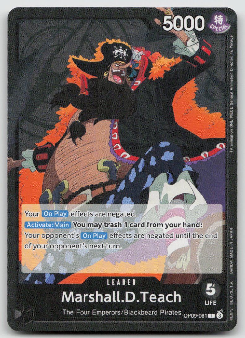 Bandai Carte collezionabili: One Piece Marshall.D.Teach OP09-081 L – Usato da Lugano venduto da VlaseCard