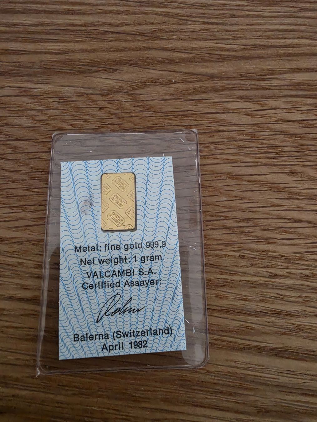 Metalli preziosi: 1g Goldbarren – Usato da Sursee venduto da YellowBlack 1