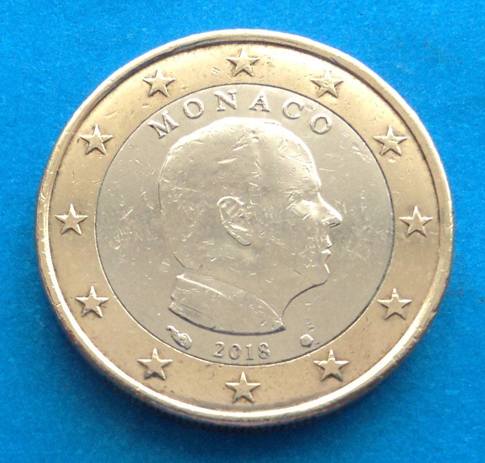 Alle Münzen: Monaco: 1 Euro 2018, S - SS. – Gebraucht aus Basel von maripas17