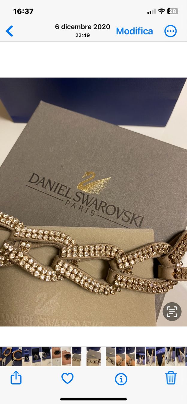 Swarovski Armbänder & -reifen: Daniel Swarovski Bracciale in pelle con cristalli – Neu (gemäss Beschreibung) aus Mendrisio von SGR85 2