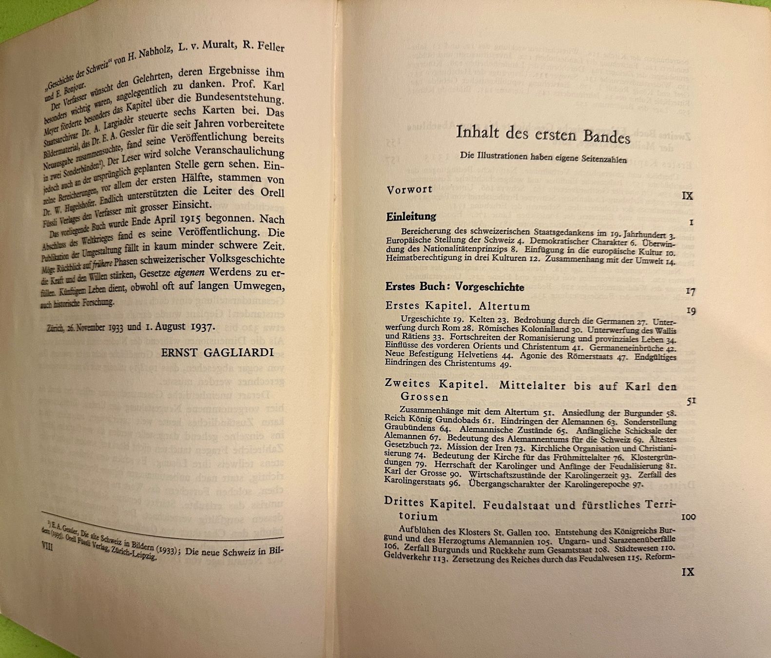 Libri: Ernst Gagliardi: Geschichte der Schweiz. – Usato da Zürich venduto da allp 4