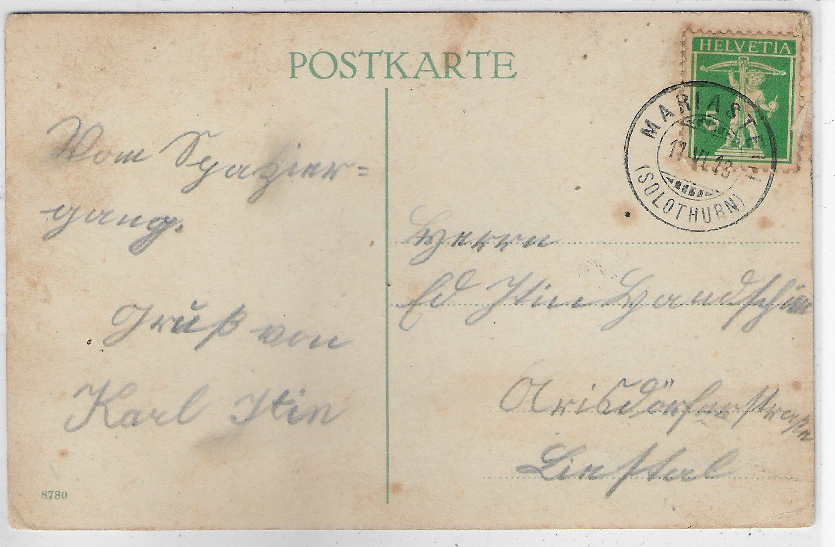 Ansichtskarten: Mariastein - Vue generale - coloriert – Gebraucht aus Ettingen von Kartenplanet 1