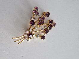 Elegante Blumenbrosche aus den 50ziger Jahren