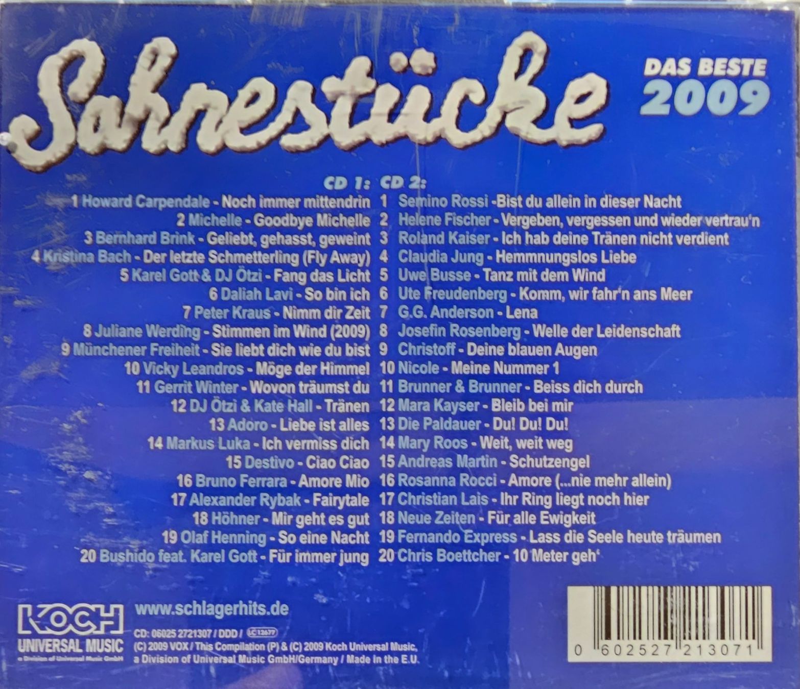 CD: Various - Sahnestücke Das Beste 2009 – Usato da Wahlen b. Laufen venduto da Cg10 1