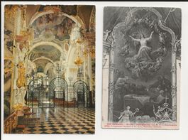 2 AK 1906/1976  Kloster Einsiedeln Innenansichten